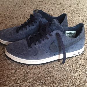 Nike blue suede and denim limited edition sneakers
